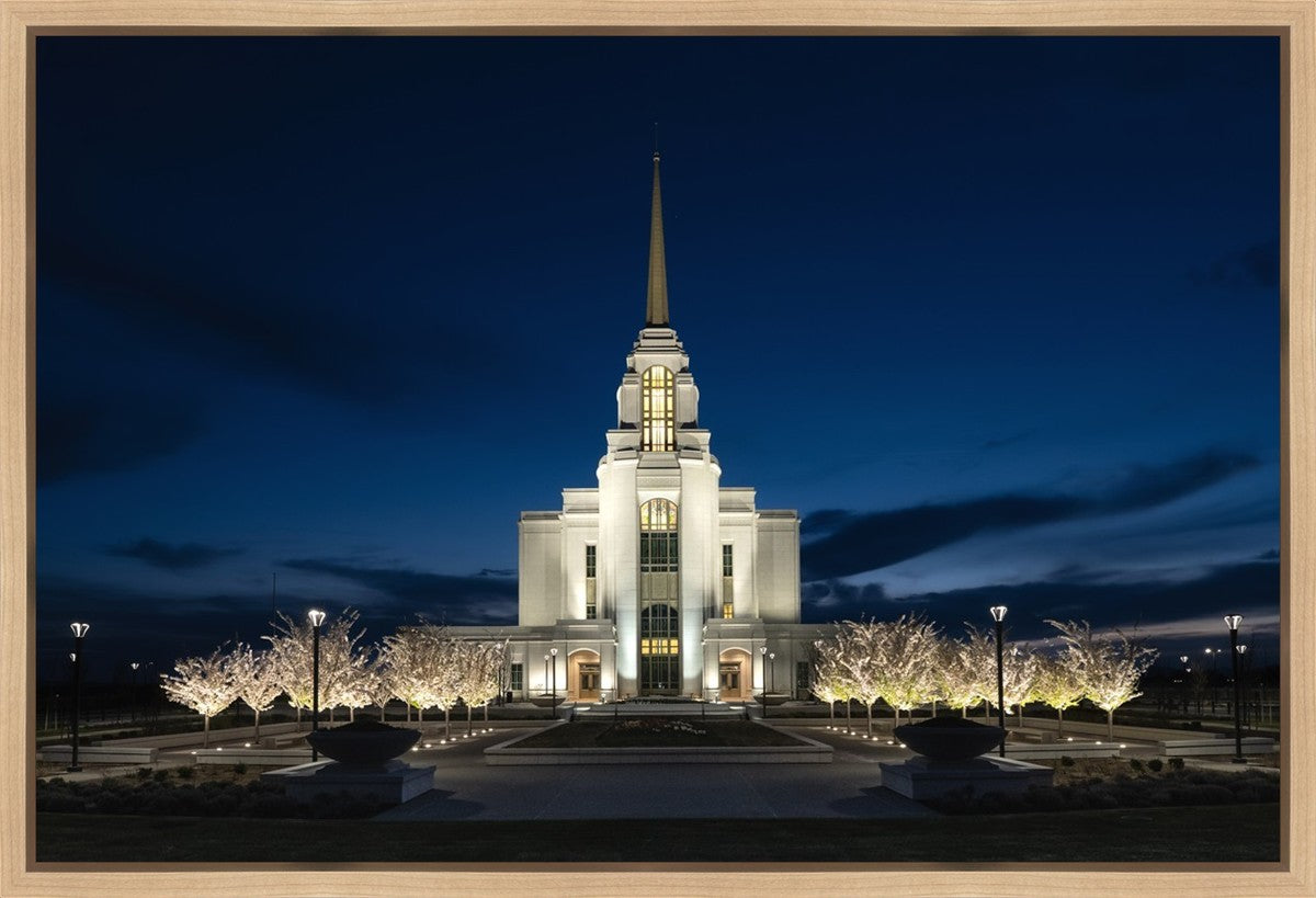 Syracuse Utah Night Glow Gallery Wrap