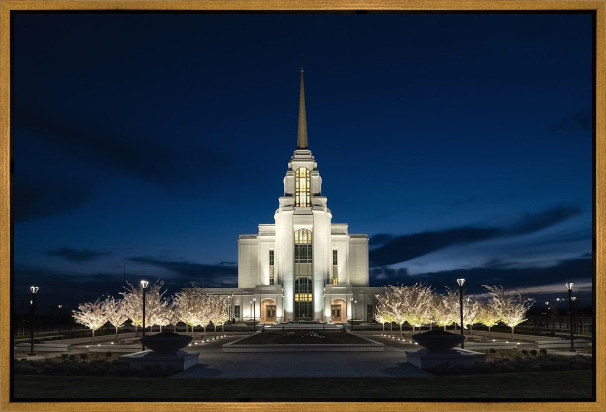 Syracuse Utah Night Glow Gallery Wrap