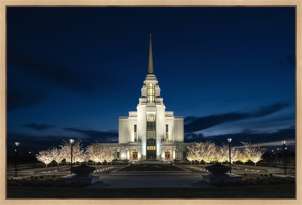 Syracuse Utah Night Glow Gallery Wrap