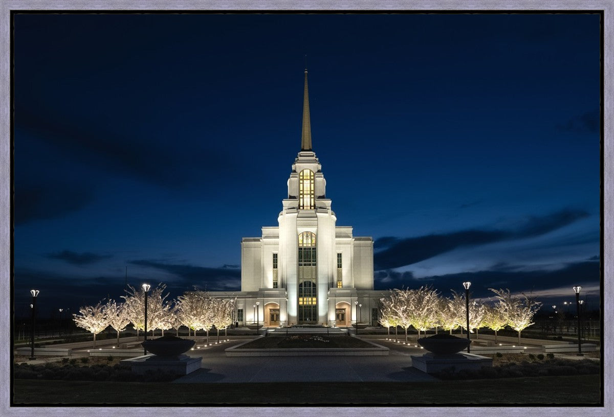 Syracuse Utah Night Glow Gallery Wrap