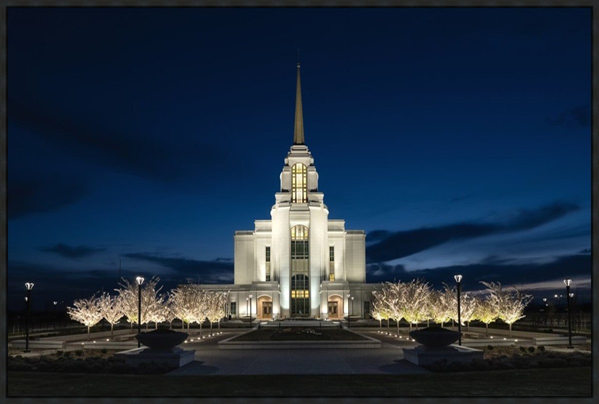 Syracuse Utah Night Glow Gallery Wrap
