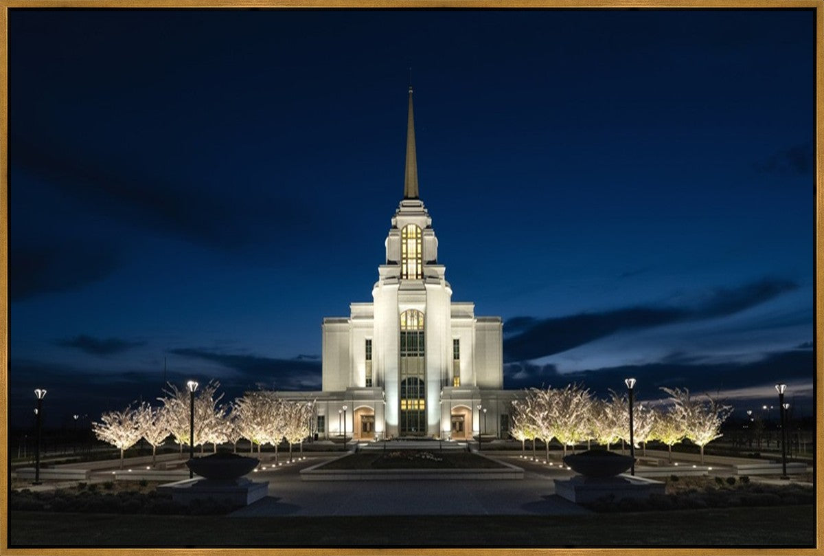 Syracuse Utah Night Glow Gallery Wrap