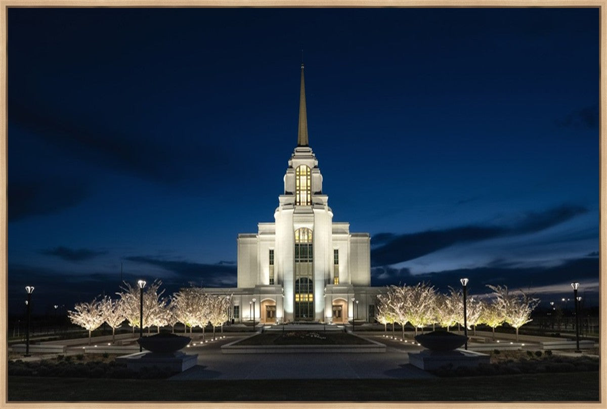 Syracuse Utah Night Glow Gallery Wrap