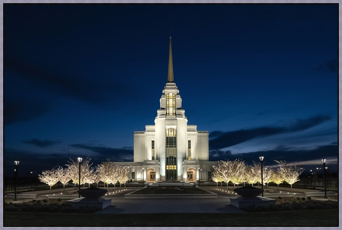 Syracuse Utah Night Glow Gallery Wrap