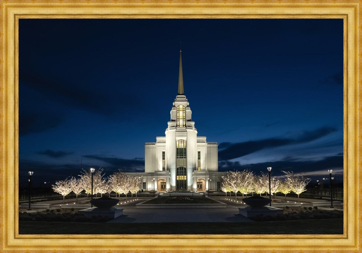 Syracuse Utah Night Glow Large Wall Art
