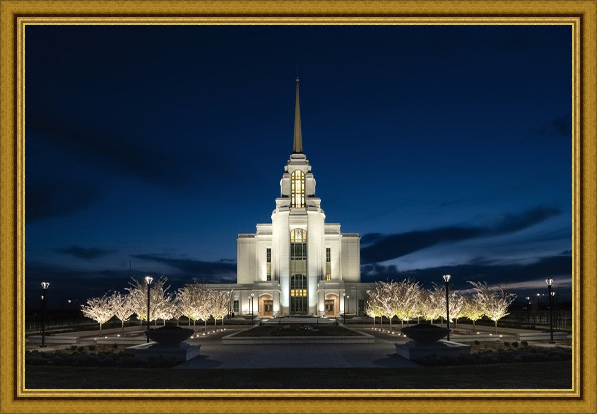 Syracuse Utah Night Glow Large Wall Art