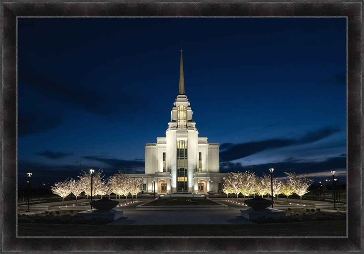 Syracuse Utah Night Glow Large Wall Art