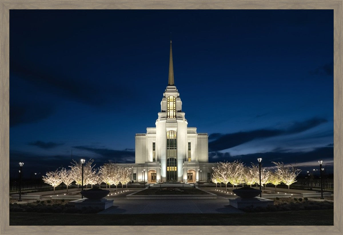 Syracuse Utah Night Glow Large Wall Art
