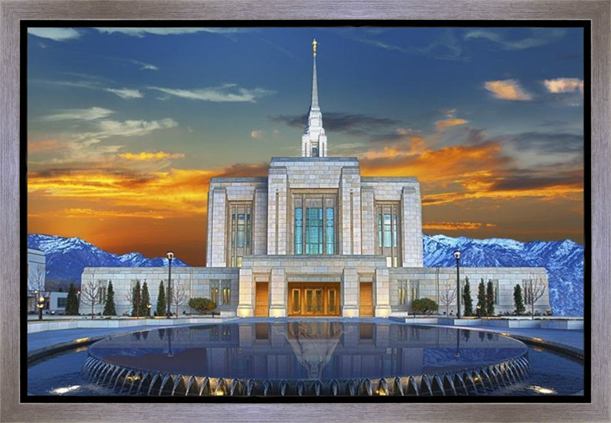 Ogden Temple Reflection Gallery Wrap