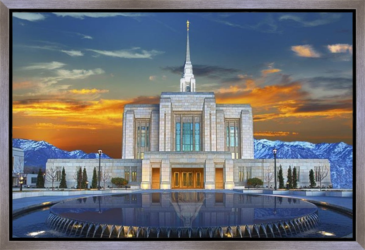 Ogden Temple Reflection Gallery Wrap