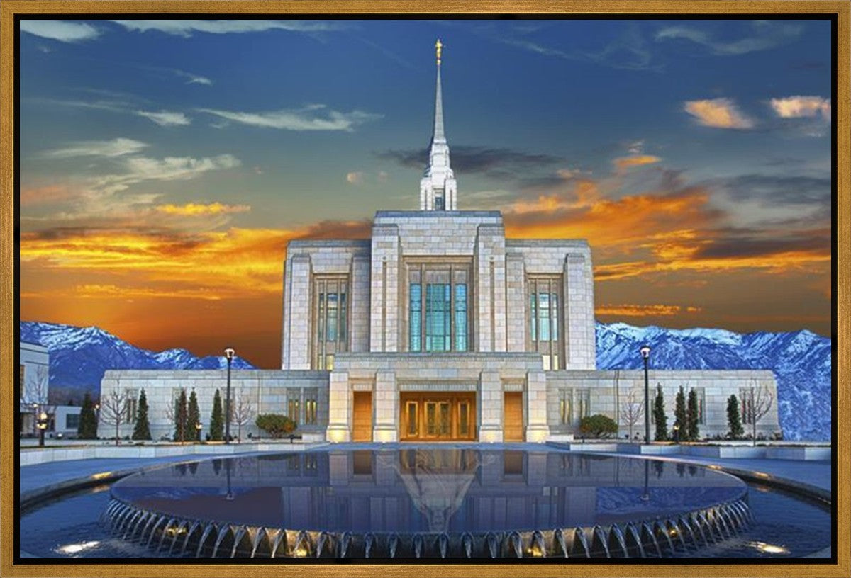 Ogden Temple Reflection Gallery Wrap