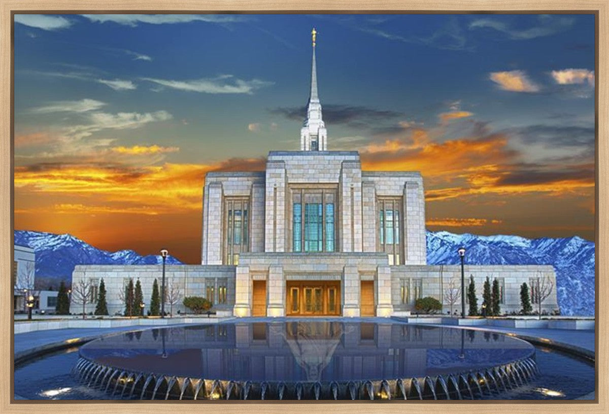 Ogden Temple Reflection Gallery Wrap