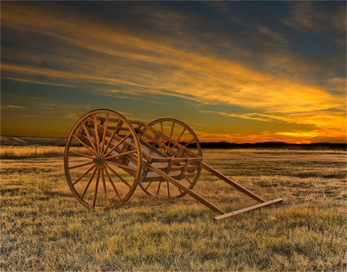 Handcart at Sunset Gallery Wrap