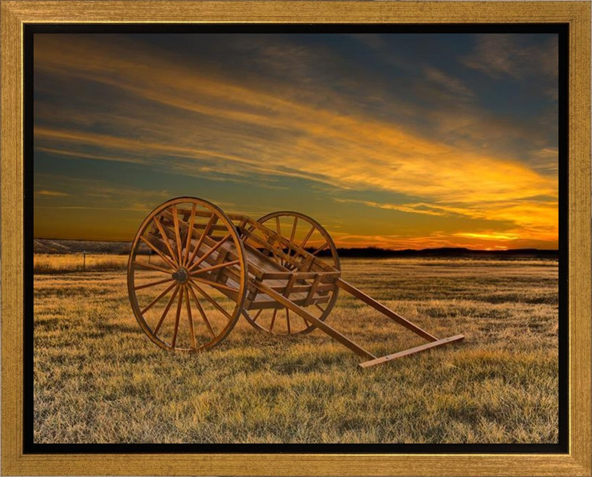 Handcart at Sunset Gallery Wrap
