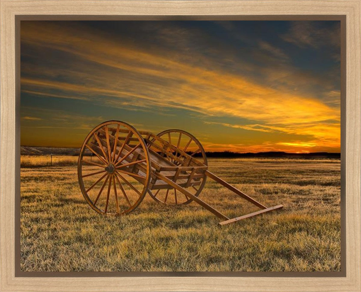 Handcart at Sunset Gallery Wrap