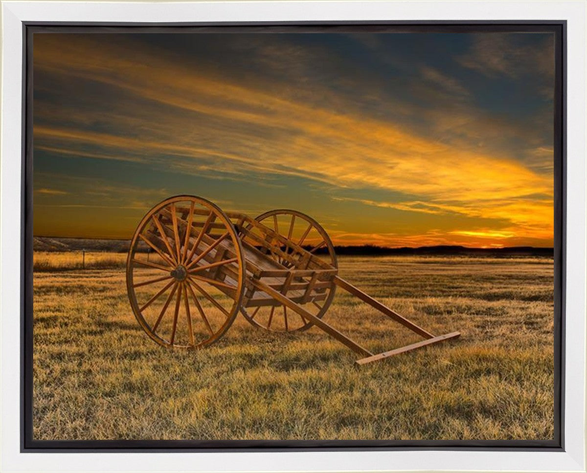Handcart at Sunset Gallery Wrap