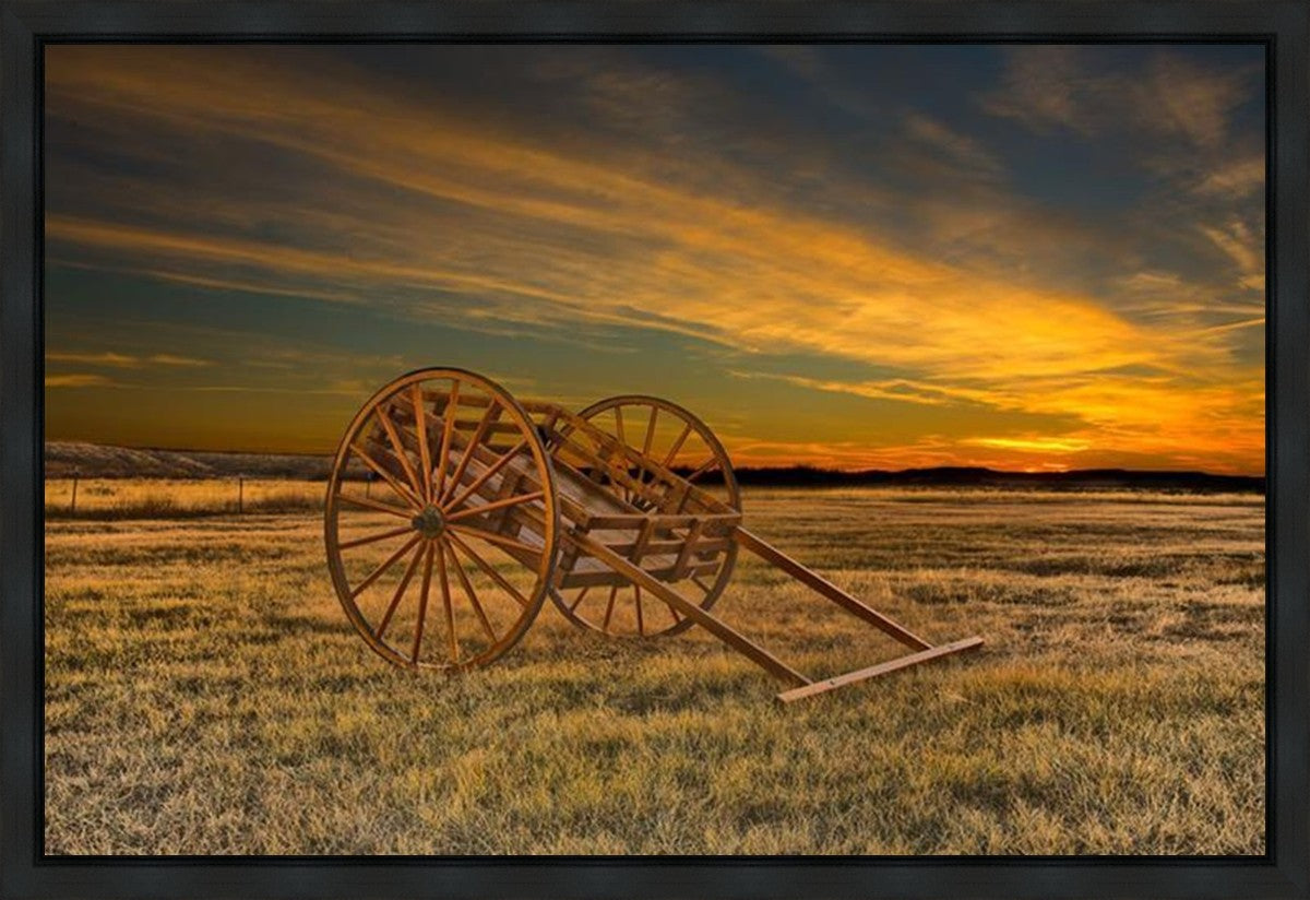 Handcart at Sunset Gallery Wrap