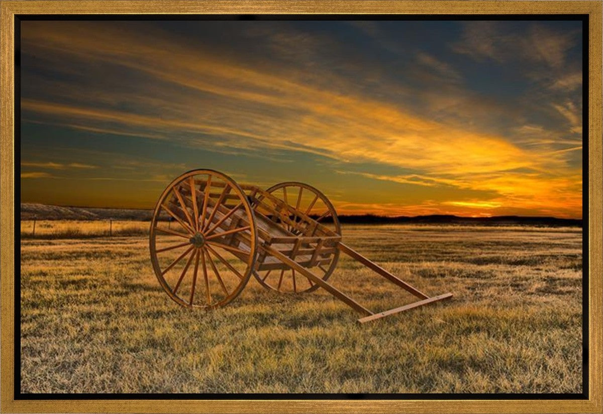 Handcart at Sunset Gallery Wrap
