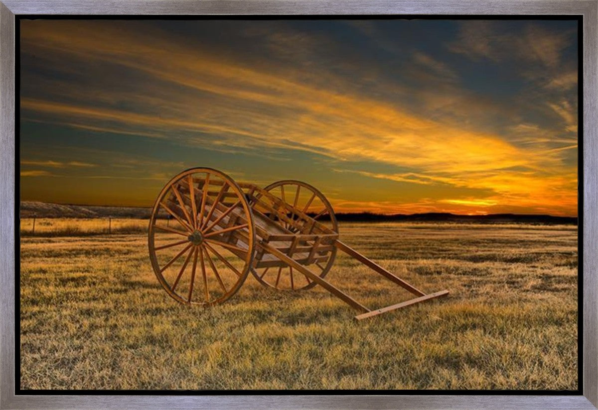Handcart at Sunset Gallery Wrap