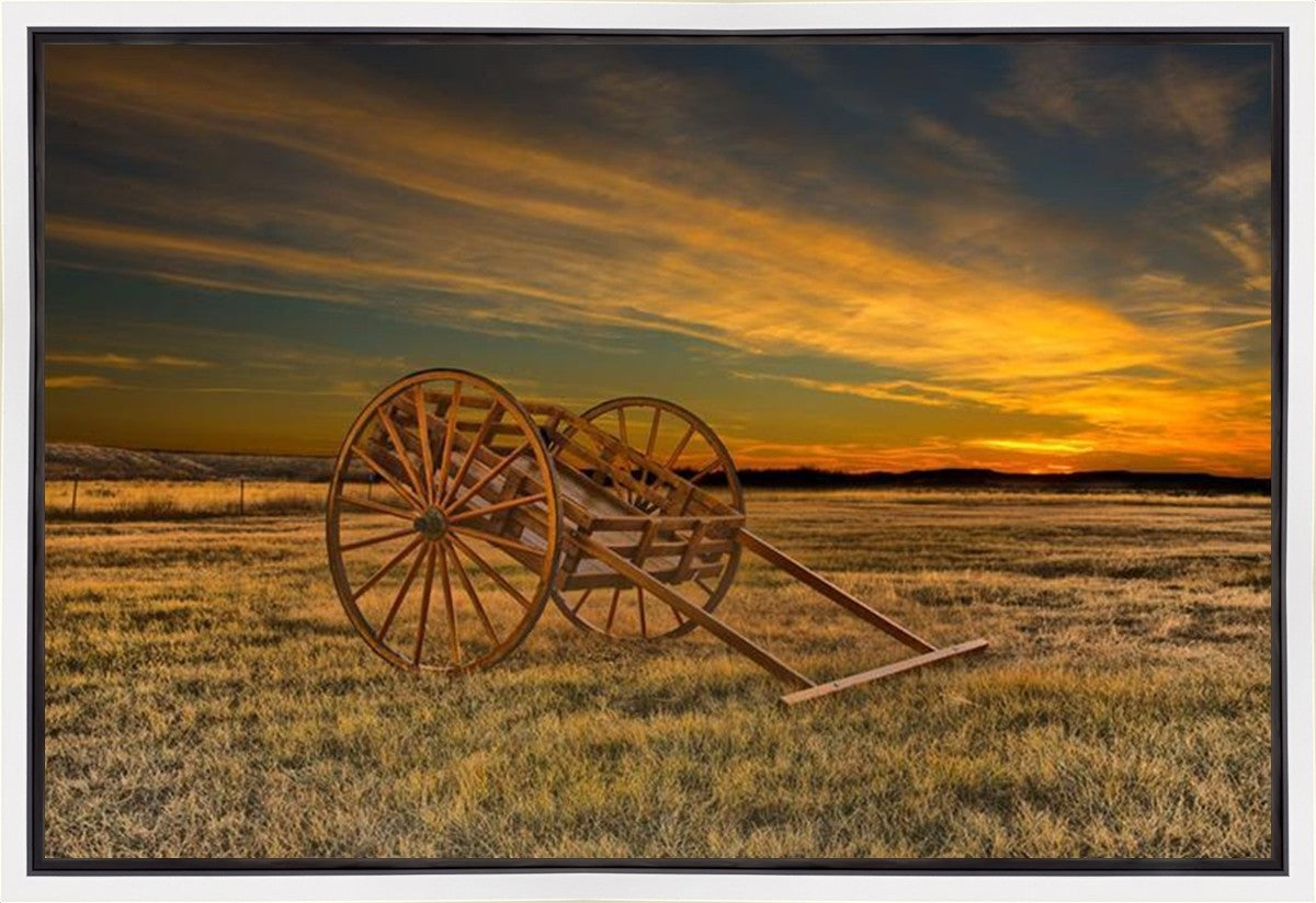 Handcart at Sunset Gallery Wrap