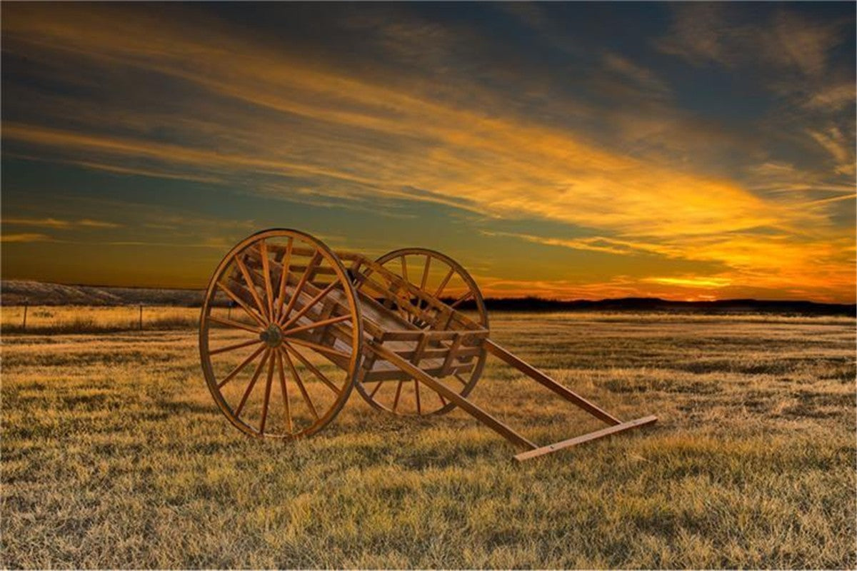 Handcart at Sunset Gallery Wrap