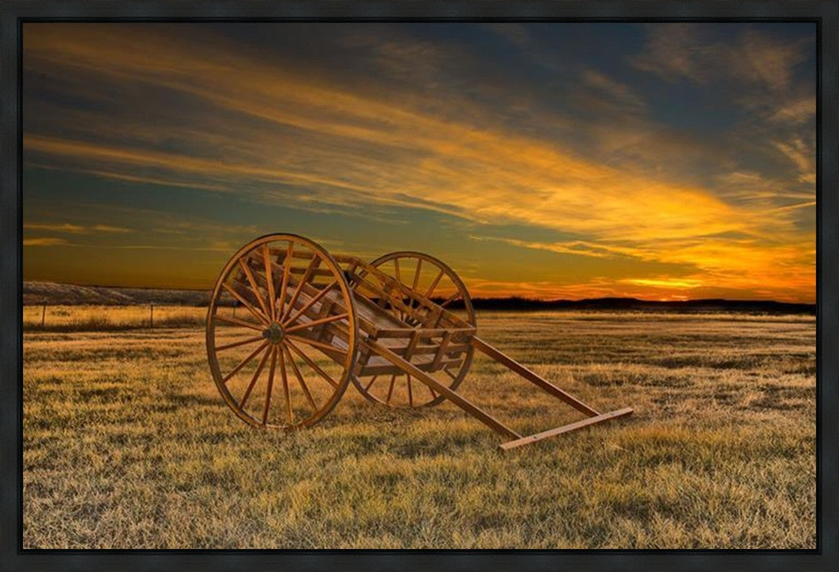 Handcart at Sunset Gallery Wrap