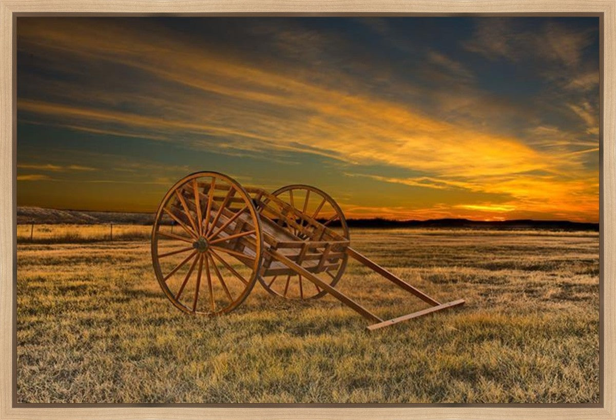 Handcart at Sunset Gallery Wrap