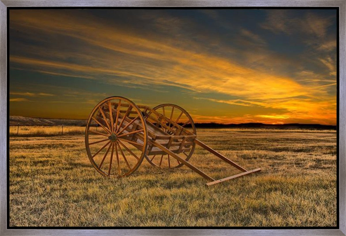 Handcart at Sunset Gallery Wrap