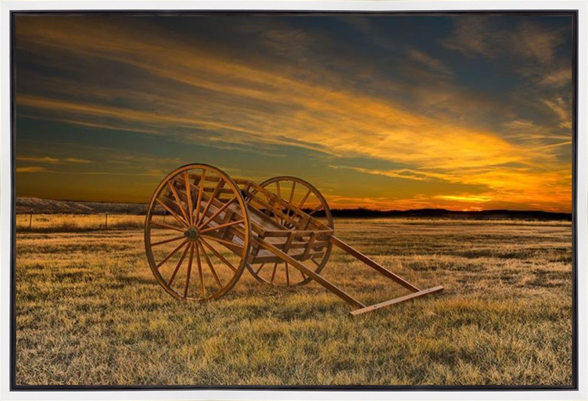 Handcart at Sunset Gallery Wrap