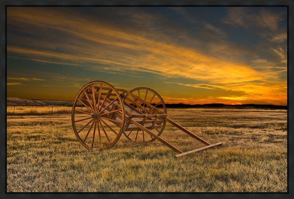 Handcart at Sunset Gallery Wrap