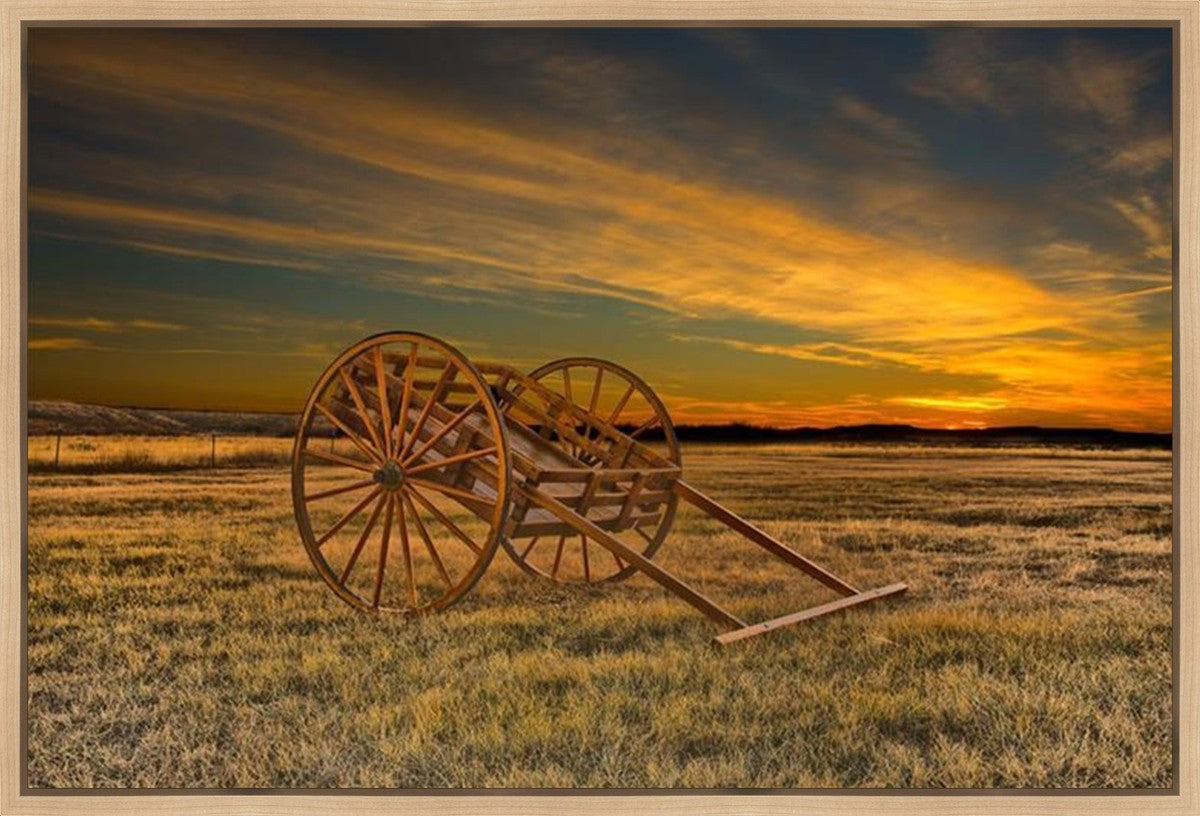 Handcart at Sunset Gallery Wrap