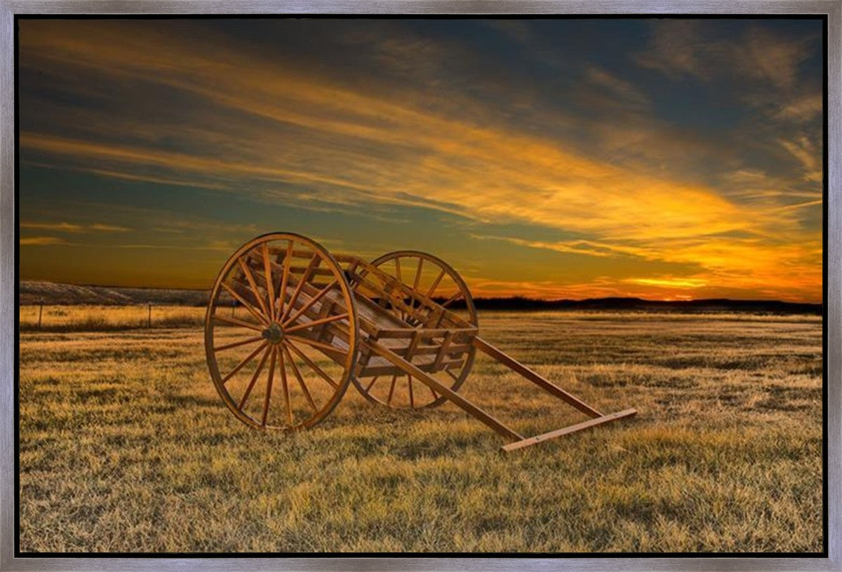 Handcart at Sunset Gallery Wrap