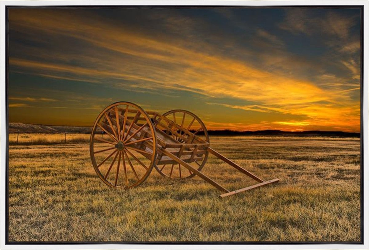 Handcart at Sunset Gallery Wrap