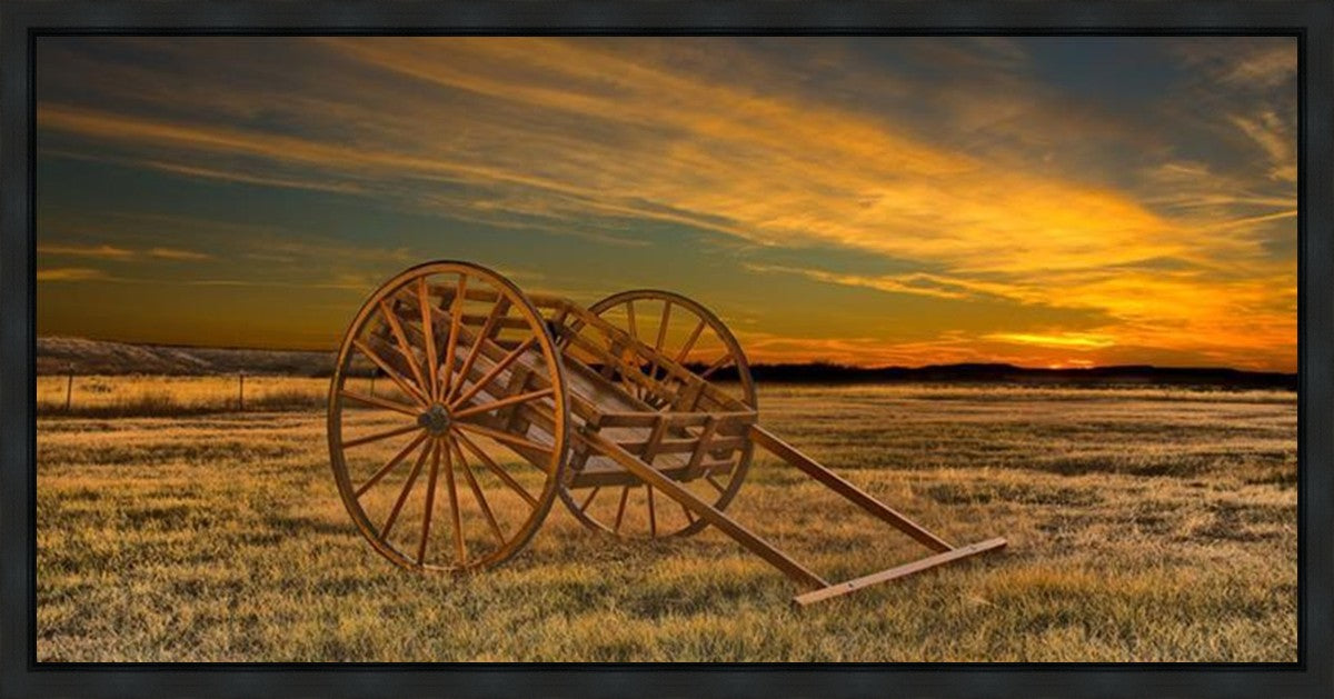 Handcart at Sunset Gallery Wrap