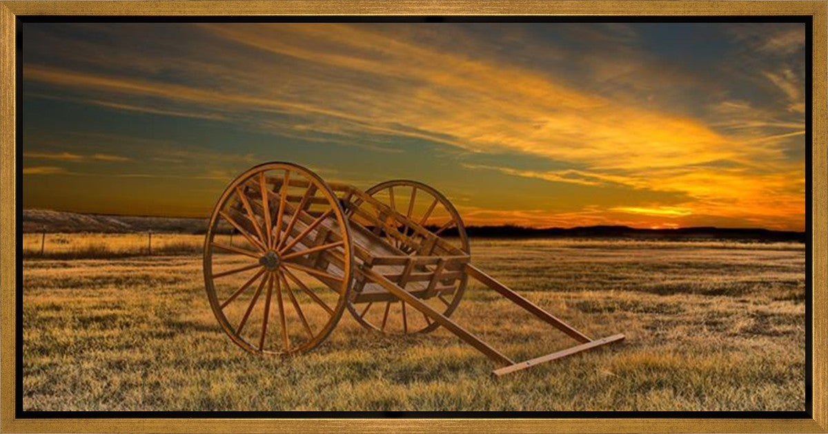 Handcart at Sunset Gallery Wrap