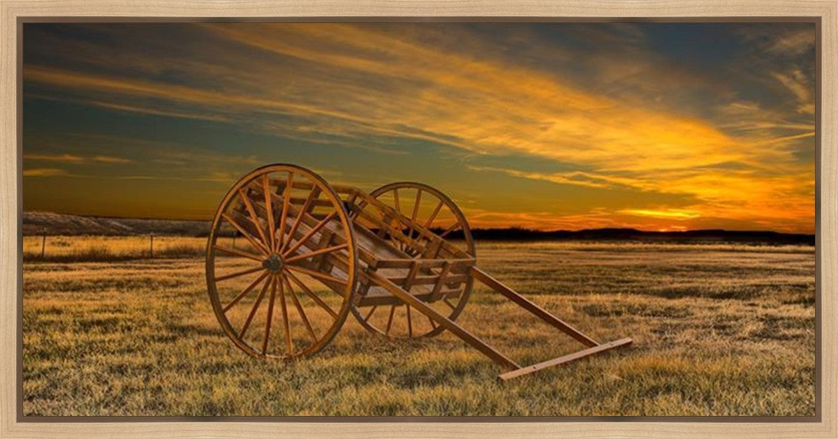 Handcart at Sunset Gallery Wrap