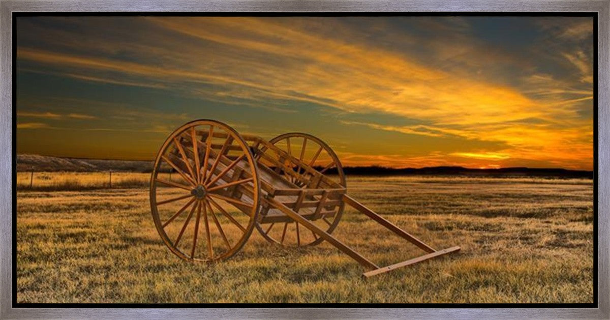 Handcart at Sunset Gallery Wrap