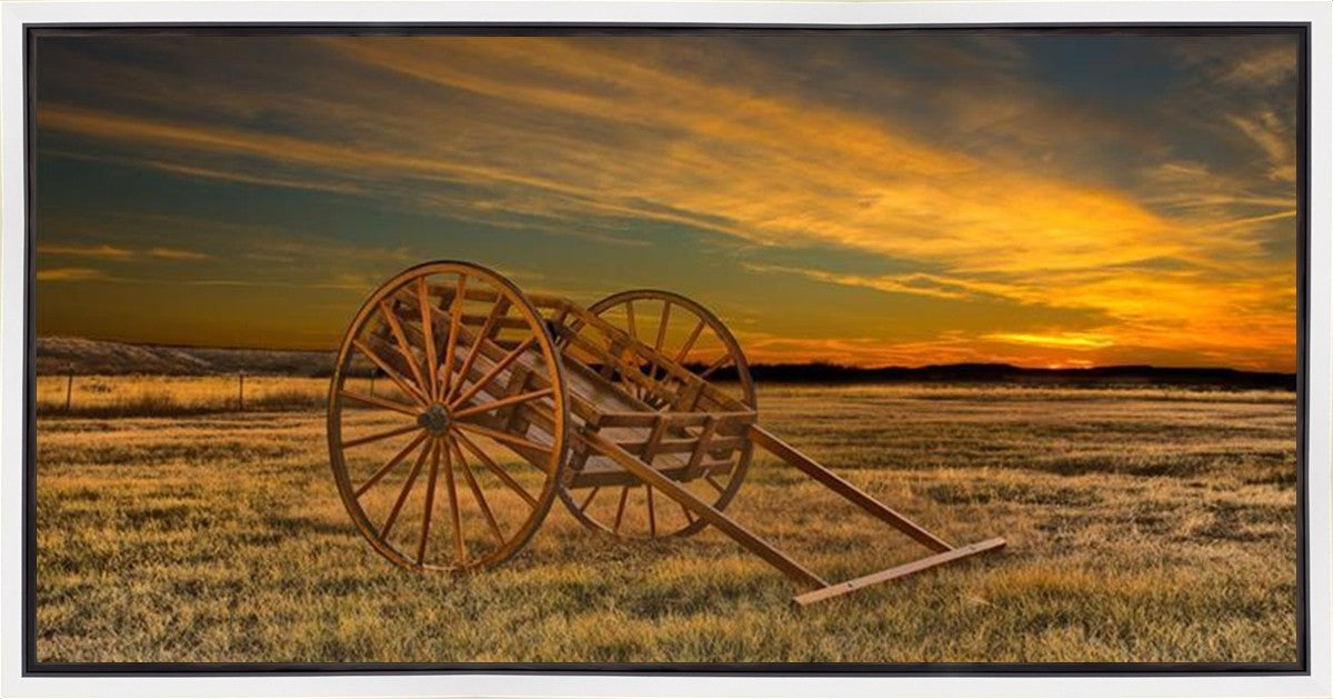 Handcart at Sunset Gallery Wrap