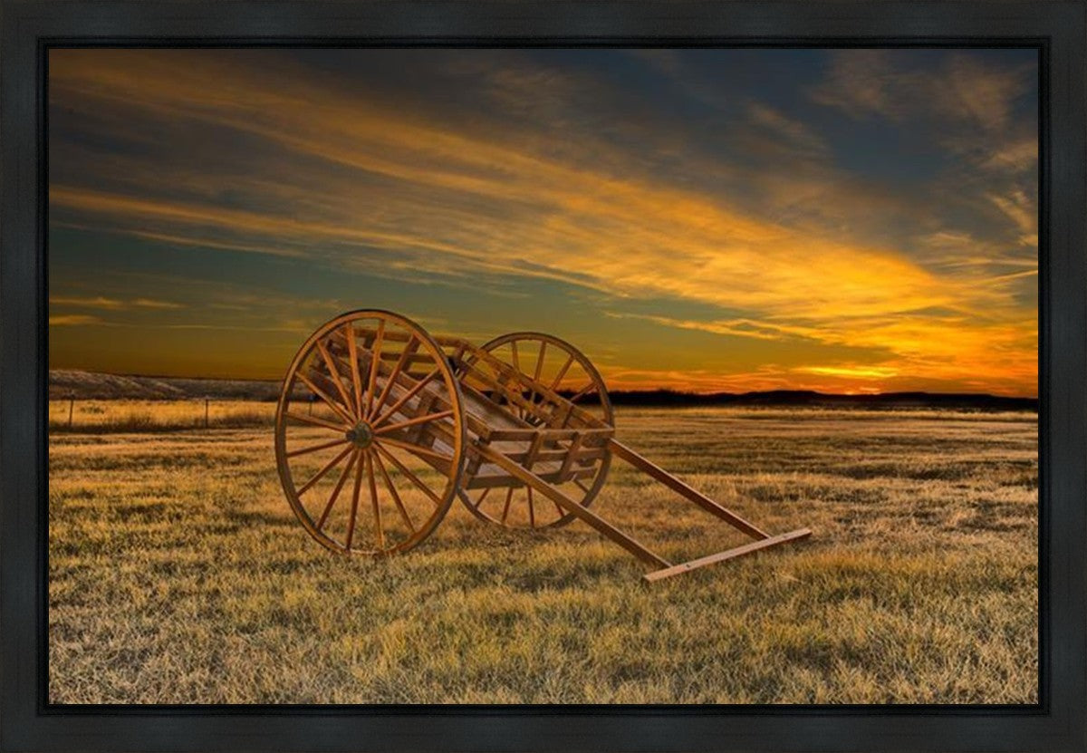 Handcart at Sunset Gallery Wrap