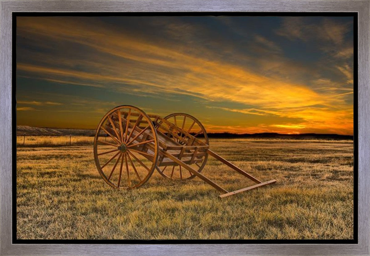 Handcart at Sunset Gallery Wrap