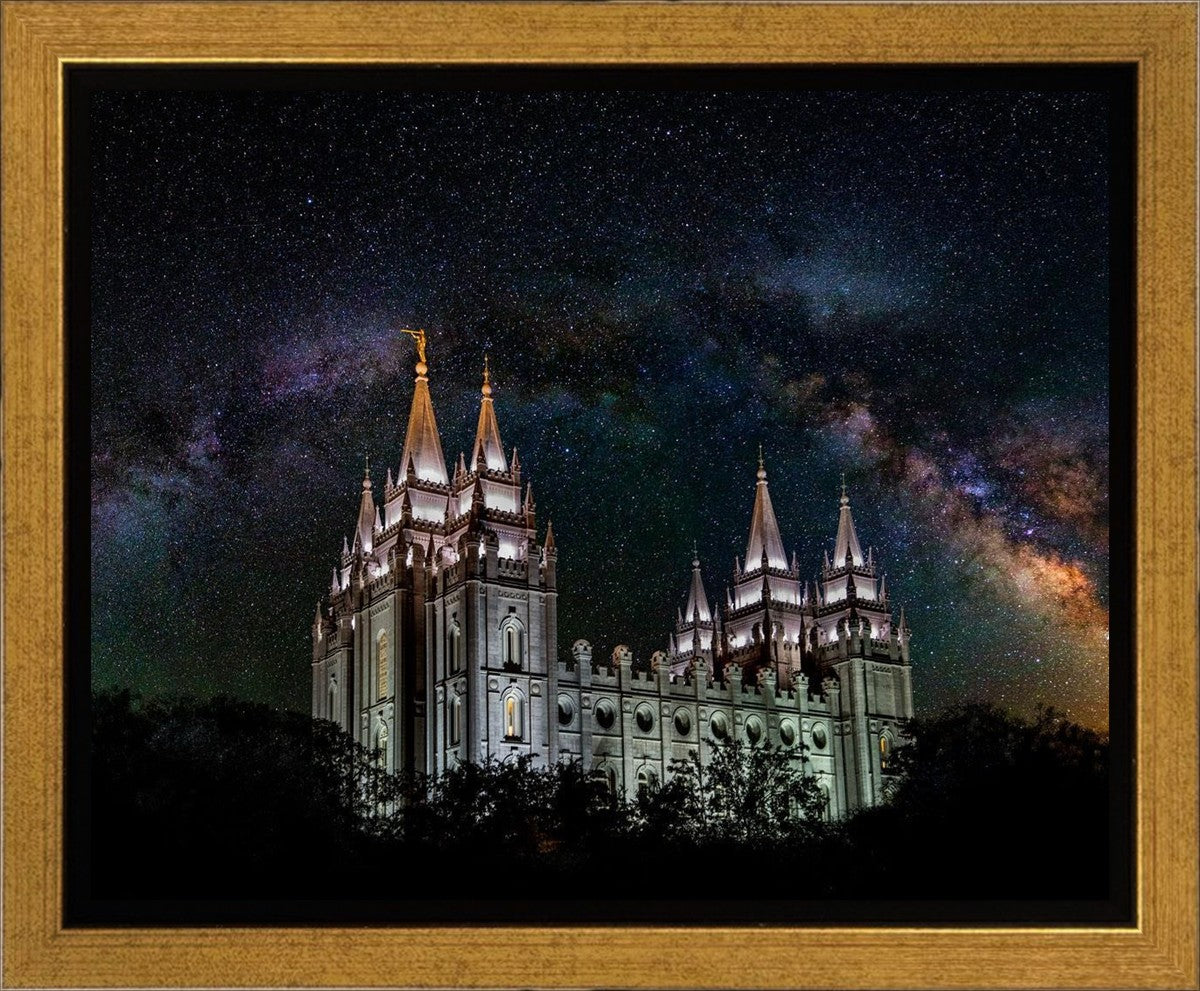 Salt Lake Temple Milky Way Gallery Wrap