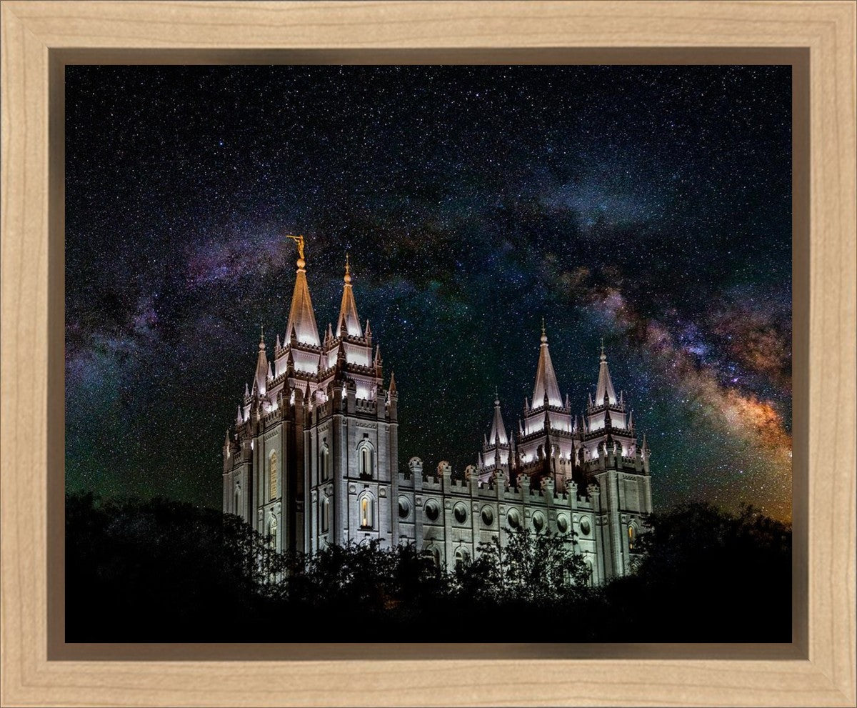 Salt Lake Temple Milky Way Gallery Wrap