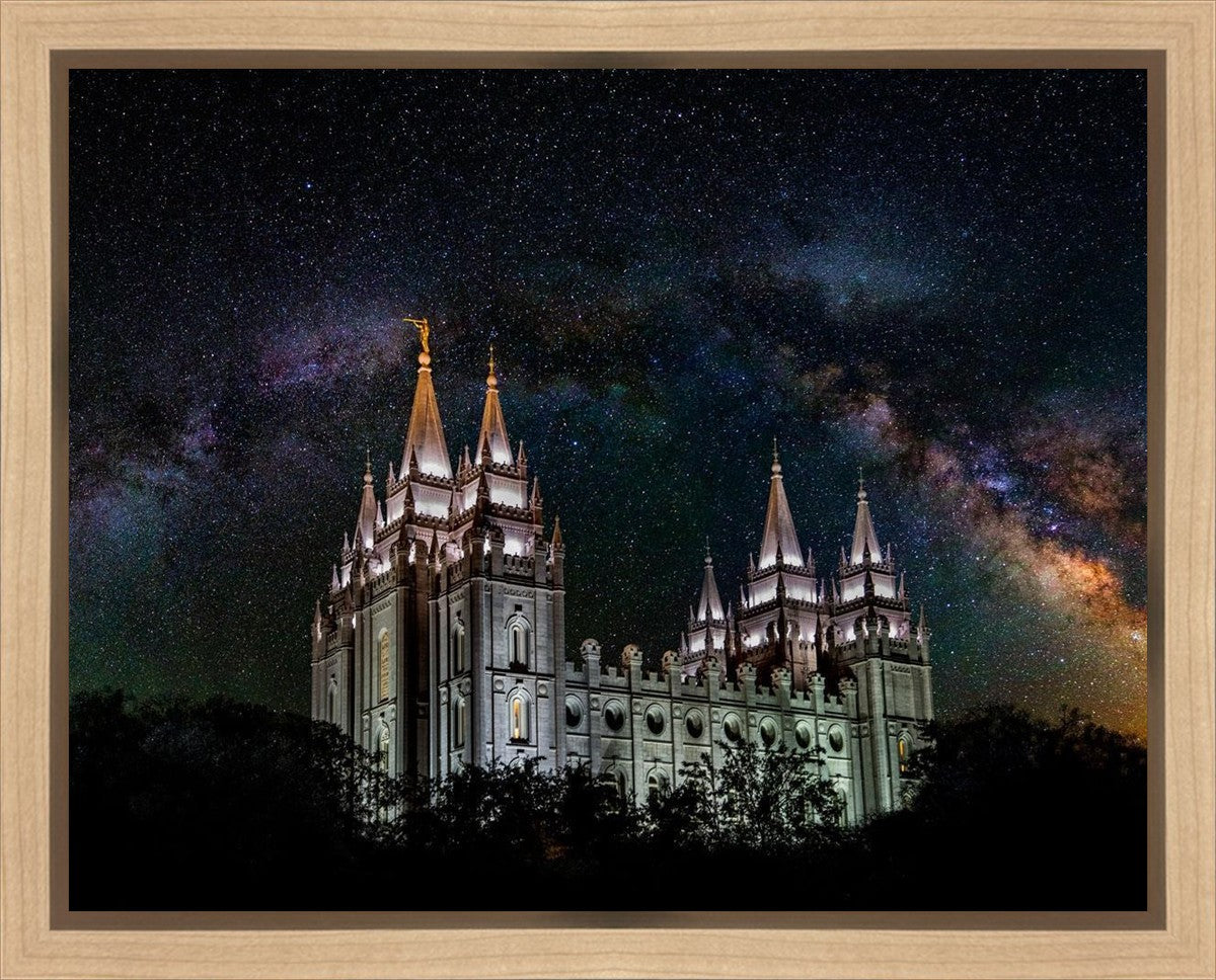 Salt Lake Temple Milky Way Gallery Wrap