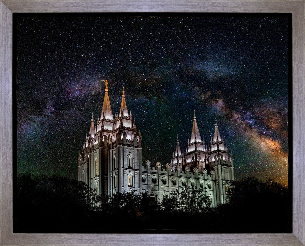 Salt Lake Temple Milky Way Gallery Wrap