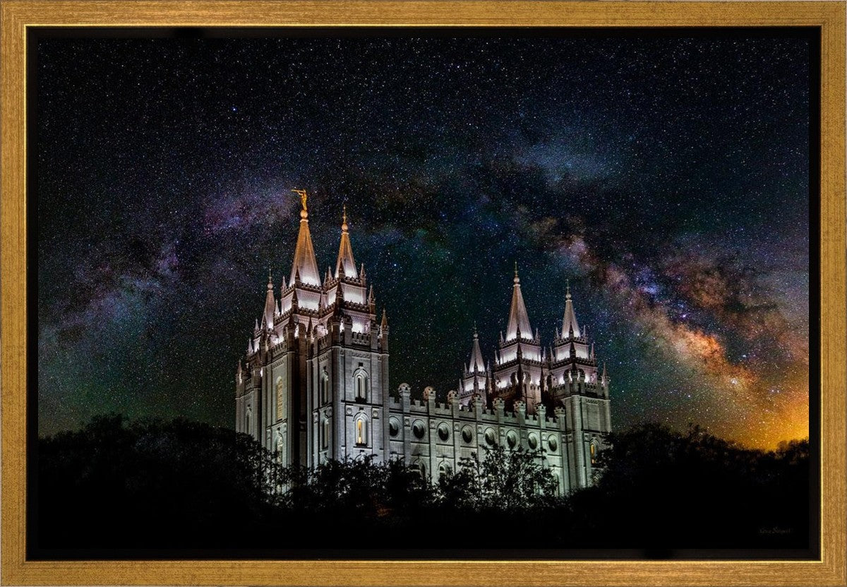 Salt Lake Temple Milky Way Gallery Wrap