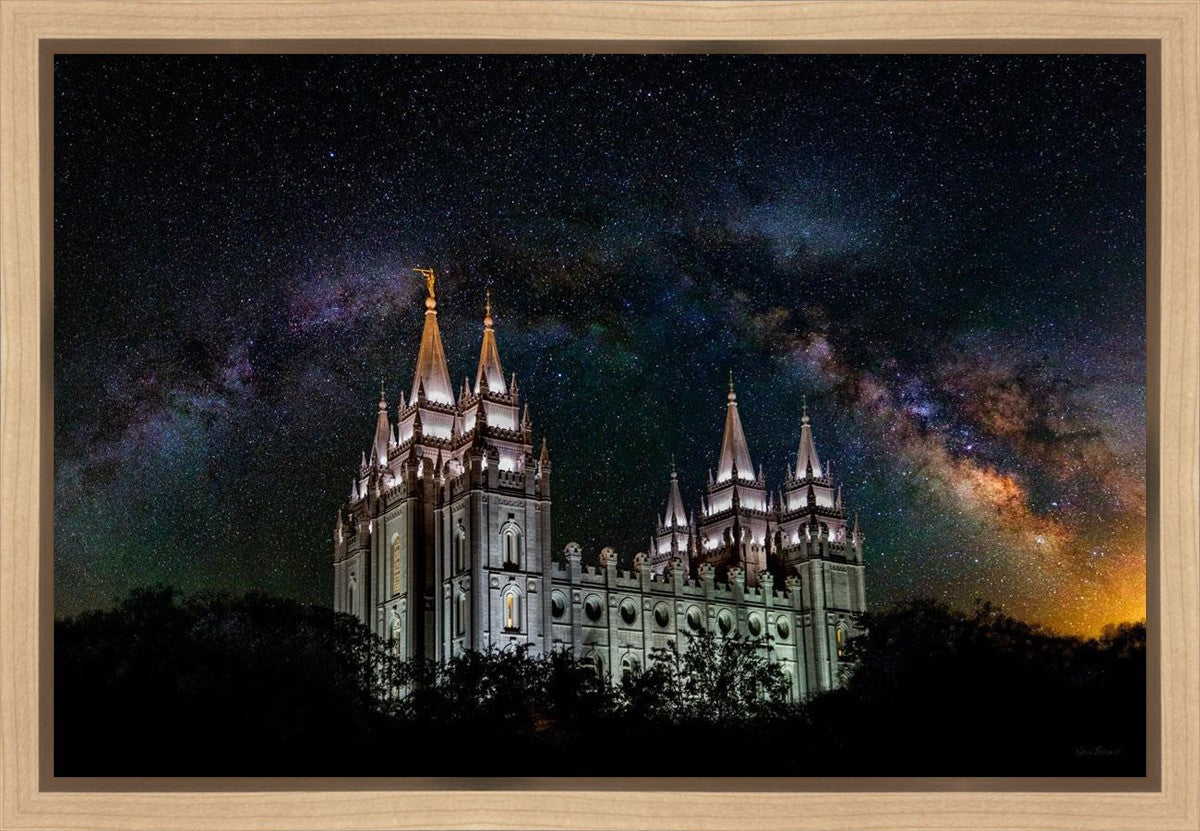 Salt Lake Temple Milky Way Gallery Wrap