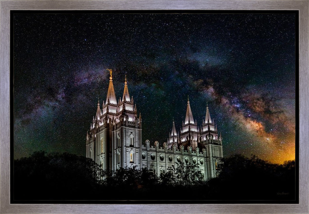 Salt Lake Temple Milky Way Gallery Wrap