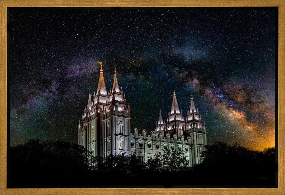 Salt Lake Temple Milky Way Gallery Wrap