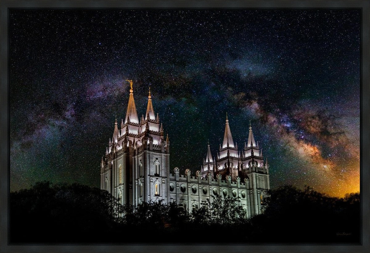 Salt Lake Temple Milky Way Gallery Wrap
