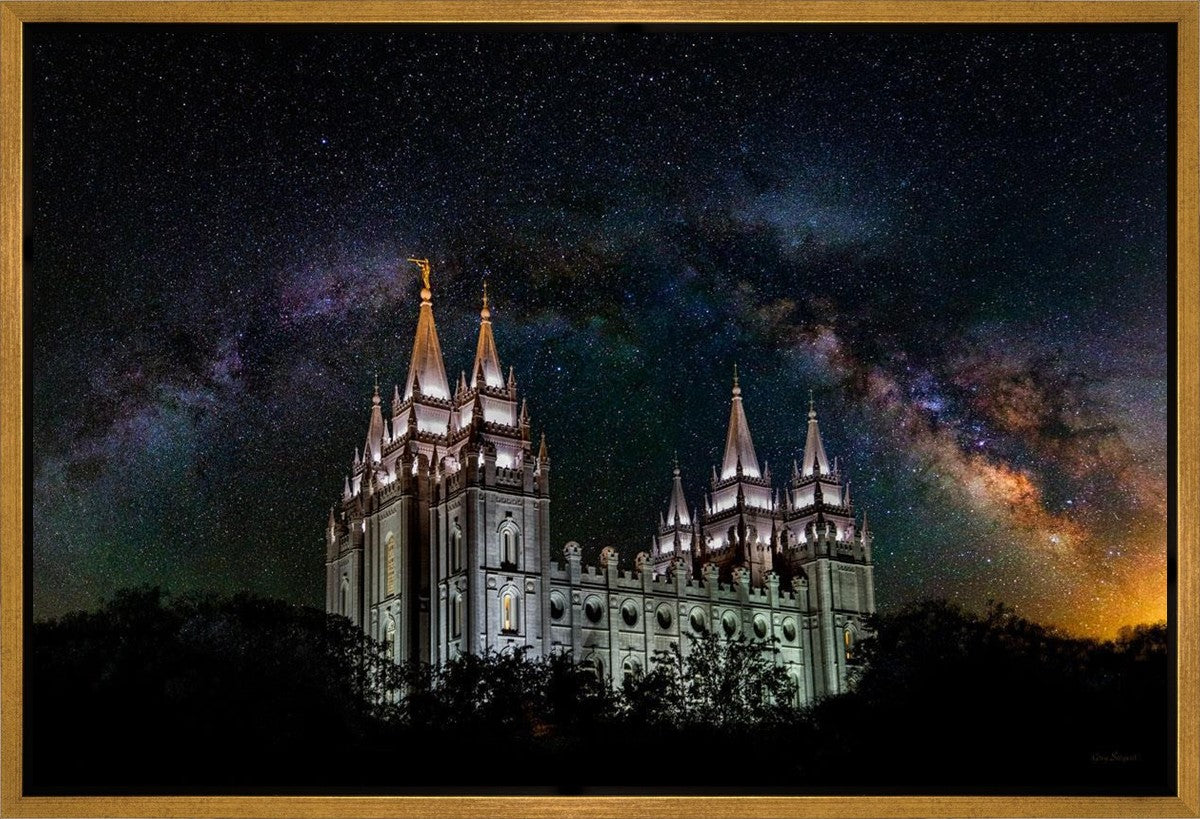 Salt Lake Temple Milky Way Gallery Wrap